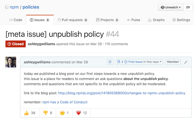 meta issue