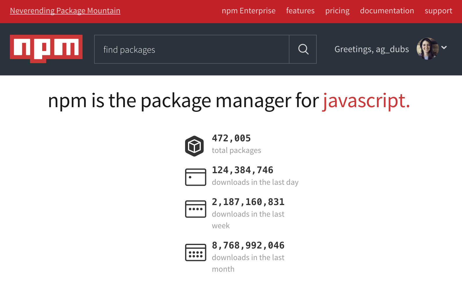 packages people 'npm install' a lot