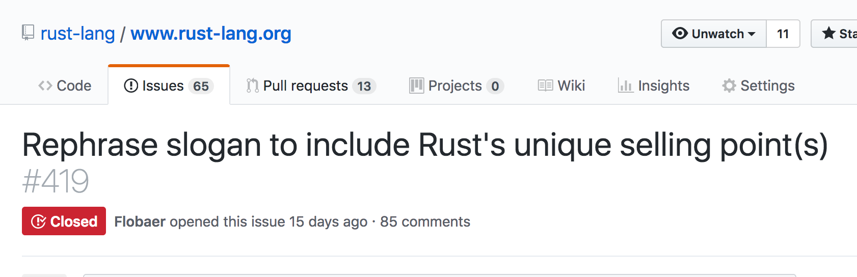 issue